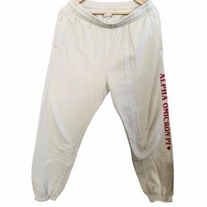 Charles River Apparel Beige Alpha Omicron Pi Jogger Sweat Pants